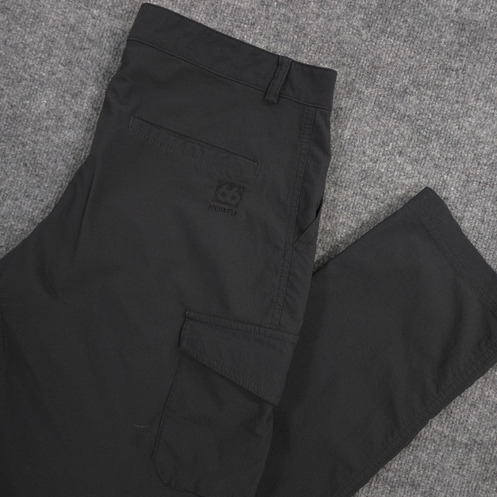 66north Reykjavk Pants Mens L (34x31) Black Cargo Outdoor Performance Casual
